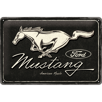 22325 Kilpi 20x30 Ford Mustang - Horse Logo Black