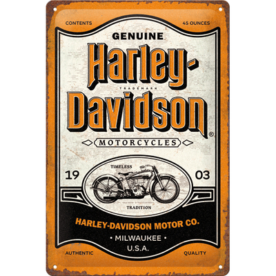 22419 Kilpi 20x30 Harley-Davidson - Genuine Motorcycles Milwaukee