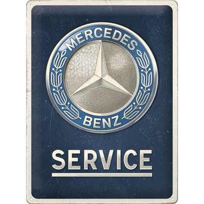 23357 Kilpi 30x40 Mercedes-Benz - Service Emblem Blue