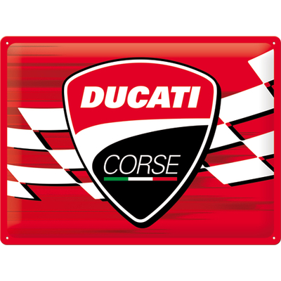 23372 Kilpi 30x40 Ducati Corse - Logo Racing Flag