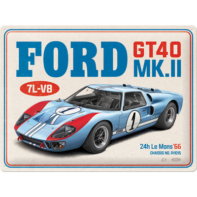 23384 Kilpi 30x40 Ford - GT40 24H Le Mans 1966