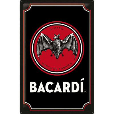 24016 Kilpi 40x60 Bacardi - Logo Black