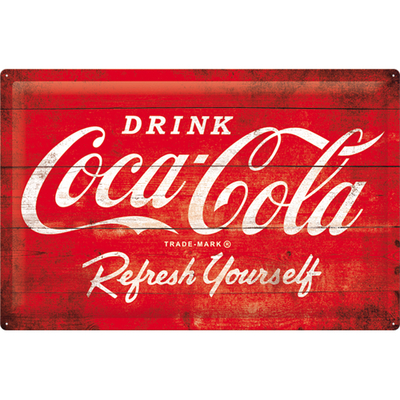 24019 Kilpi 40x60 Coca-Cola - Logo Red Refresh Yourself