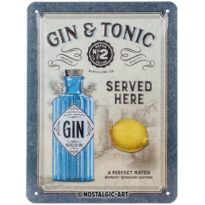 26266 Kilpi 15x20 Gin & Tonic Served Here