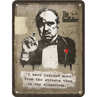 26274 Kilpi 15x20 The Godfather - Learn from the streets
