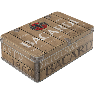 30755 Säilytyspurkki Flat Bacardi - Wood Barrel Logo