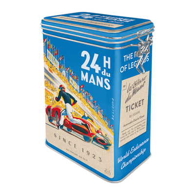 31134 Säilytyspurkki klipsillä 24h Le Mans - Racing Poster Blue