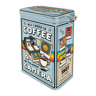 31137 Säilytyspurkki klipsillä Polaroid - Coffee & Camera