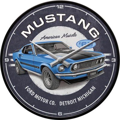 51211 Seinäkello Ford Mustang - 1969 Mach 1 Blue