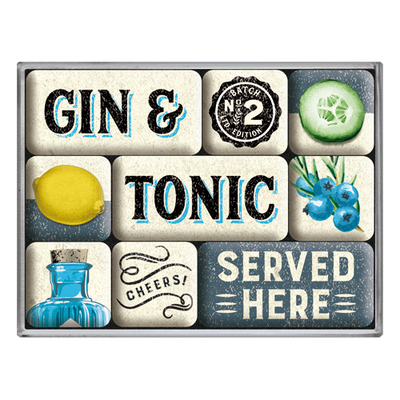 83116 Magneettisetti Gin & Tonic Served Here